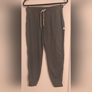 Vuori Gray Track Pants with Elastic Waistband and Tapered Leg